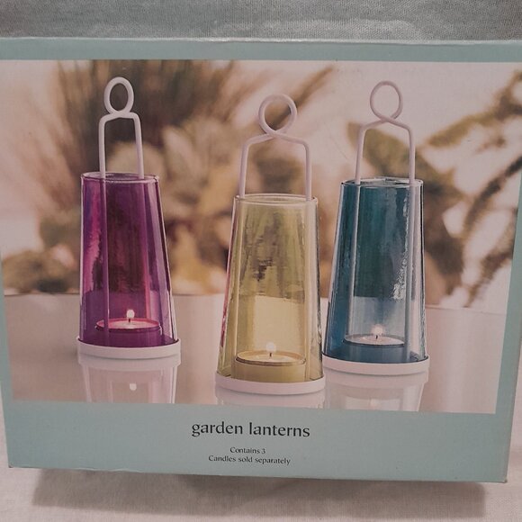 VTG Garden Lanterns Tealight Holders - Picture 1 of 3